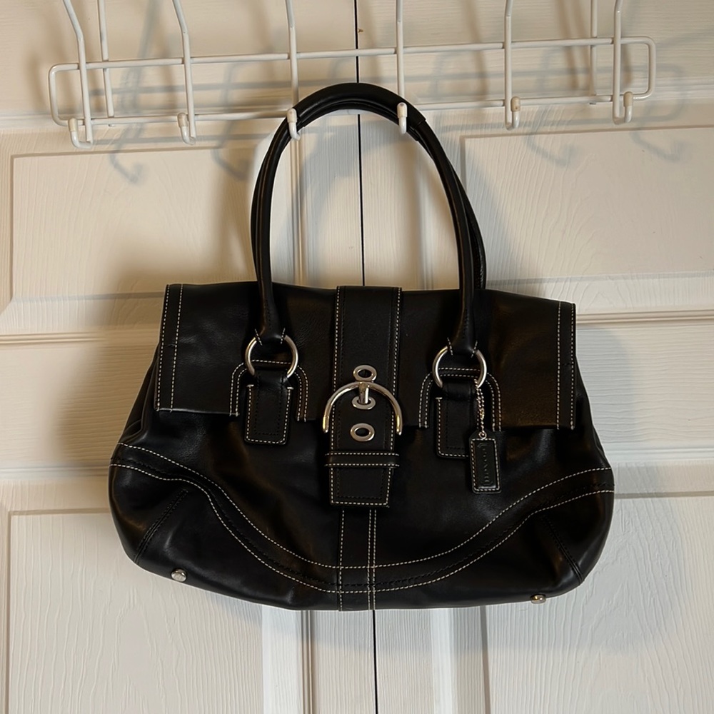 Black Leather Coach Bag